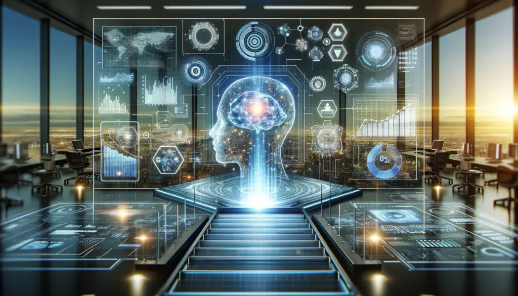 analisis de datos con inteligencia artificial en 2024 mostrando graficos avanzados algoritmos complejos y tecnologia digital